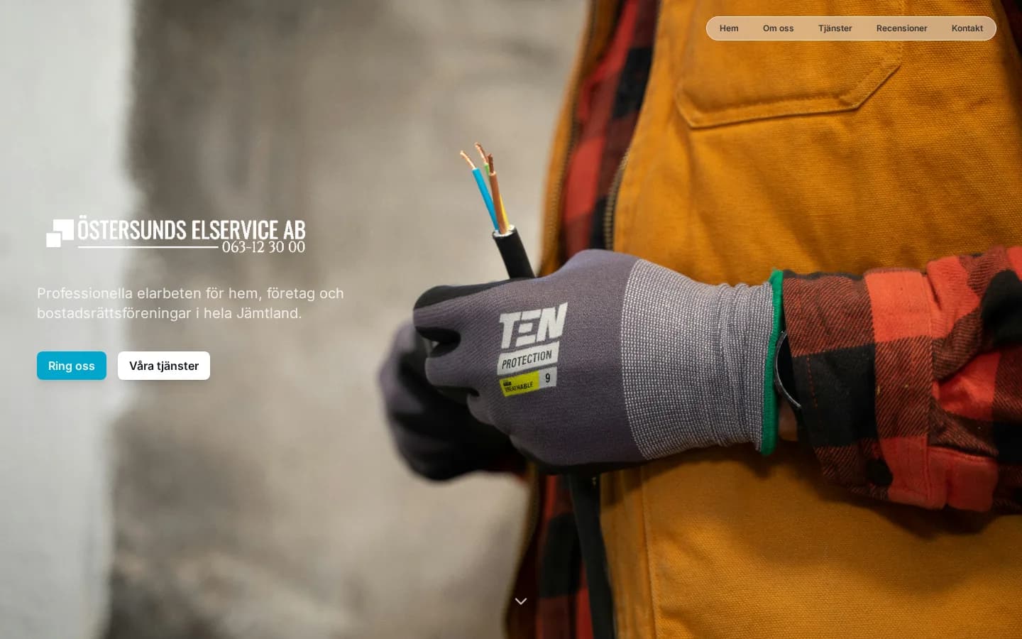 Östersunds Elservice hemsida