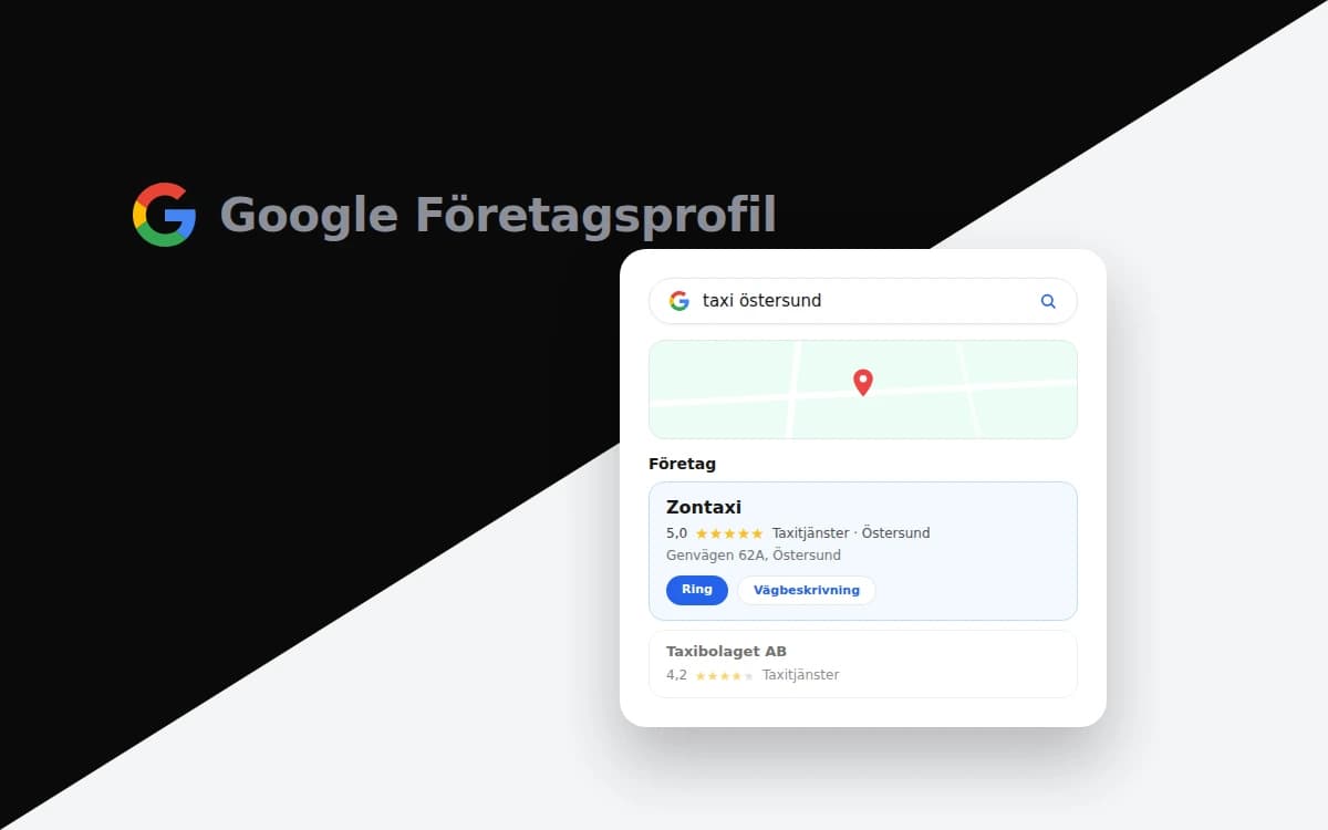 Google Företagsprofil — syns där kunderna söker
