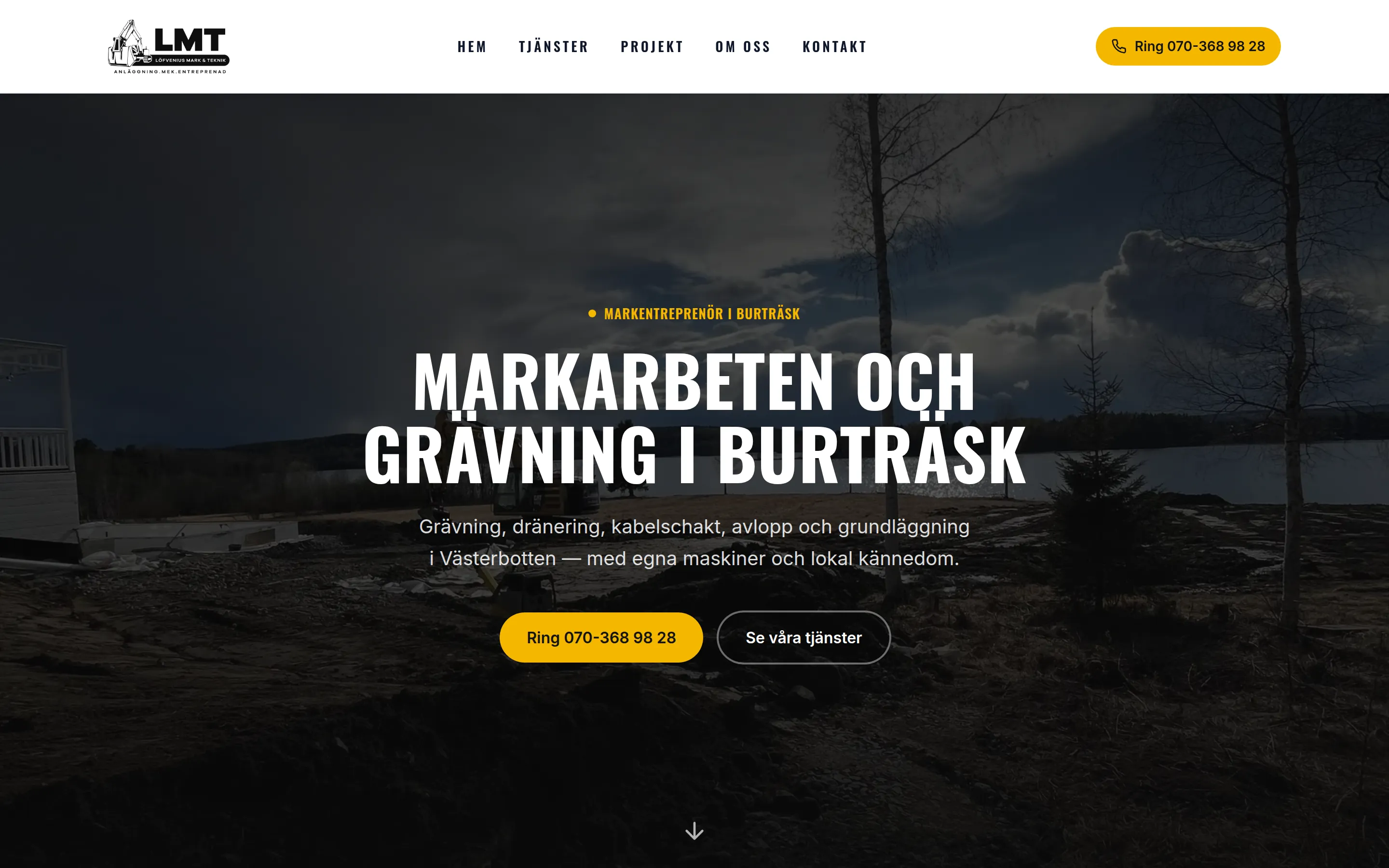 LMT Markentreprenad hemsida