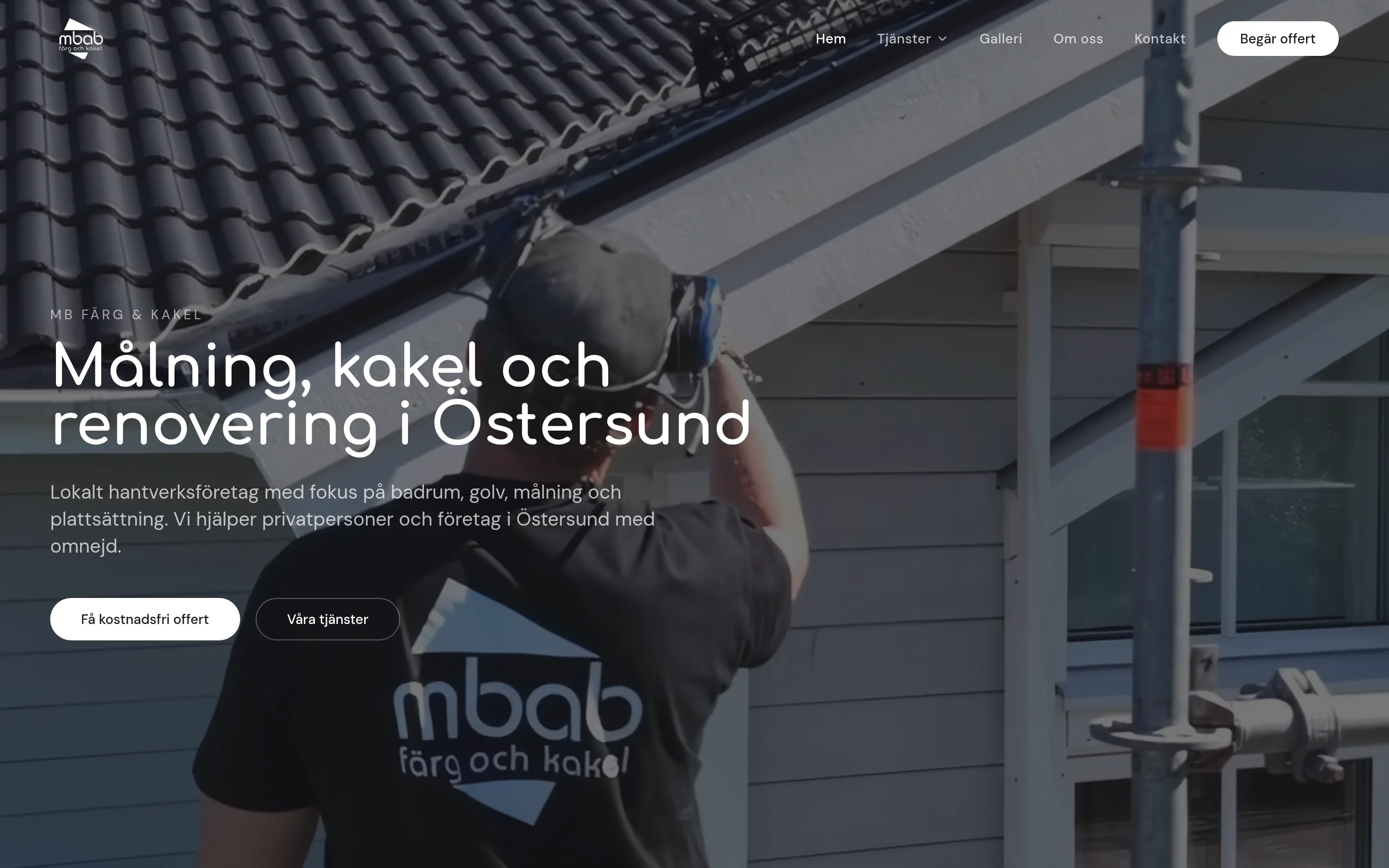 MB Färg och Kakel hemsida