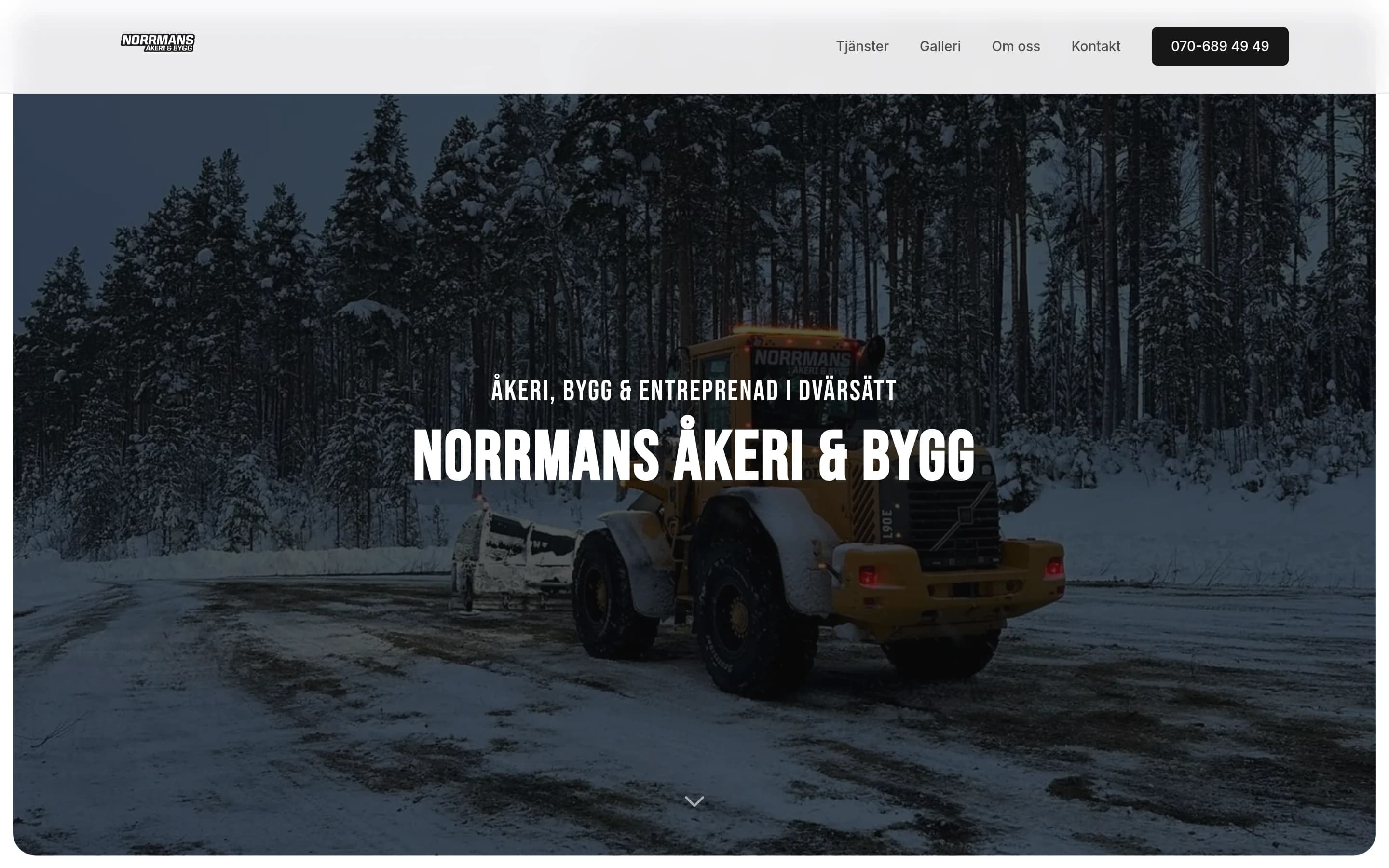 Norrmans Åkeri & Bygg hemsida