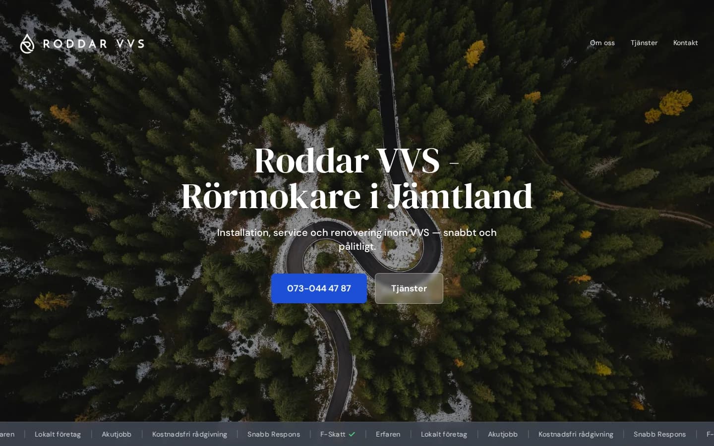 Roddar VVS hemsida